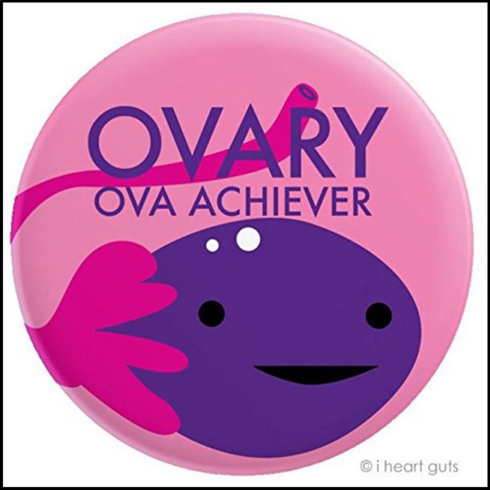 Ovary Over Achiever Pink Purple Magnet